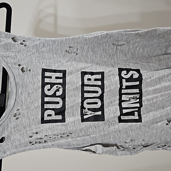 5 for $15!! Infinite Performance Sz S Small Women's Distressed Ripped Tank Top - Picture 2 of 4